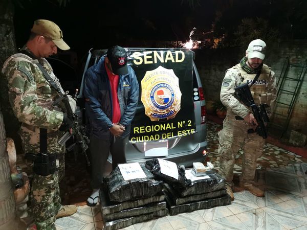 Detienen a presunto traficante de marihuana y cocaína, en Cuidad del Este