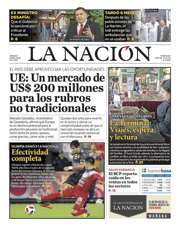 Edición impresa, 20 de julio de 2019