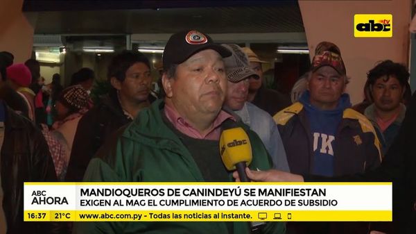 Mandioqueros se manifiestan frente al MAG - ABC Noticias - ABC Color