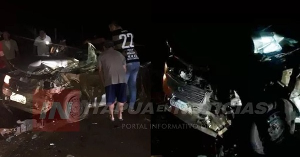Choque frontal de vehículos deja un herido en San Pedro del Paraná