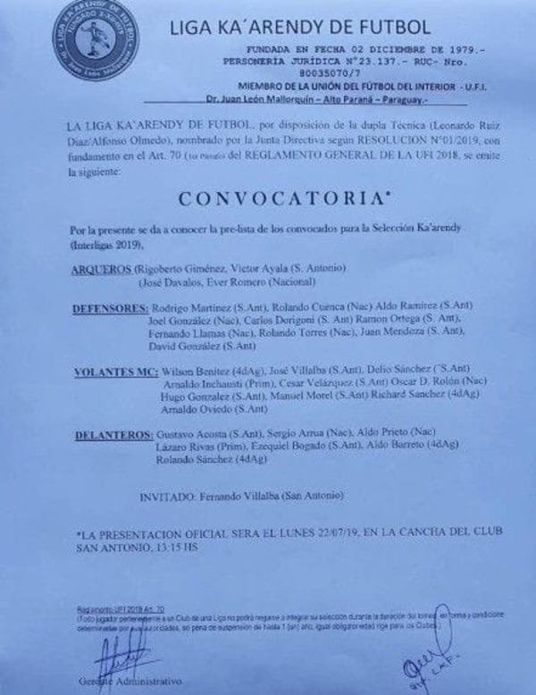Ka´arendy comienza trabajos con miras al Interligas