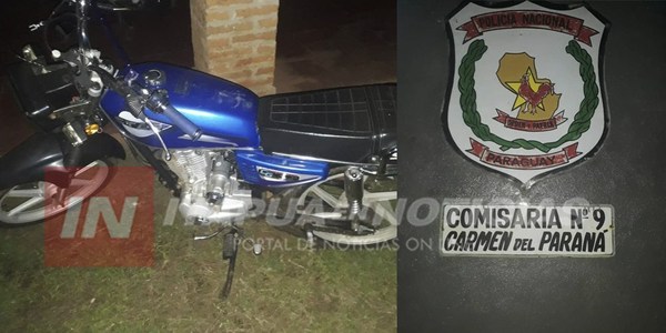 CARMEN DEL PNÁ: POLICÍA RECUPERA MOTOCICLETA HURTADA