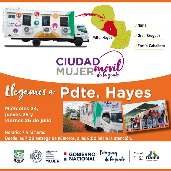 Móvil de Ciudad Mujer prestará servicios en Presidente Hayes | .::Agencia IP::.