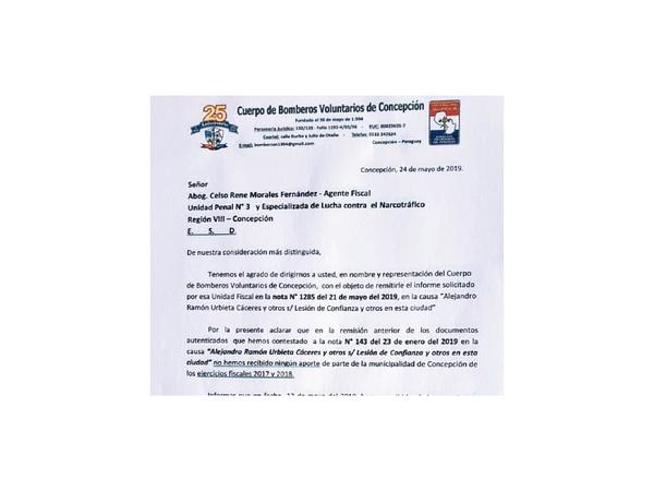 Intendente no demuestra transferencia