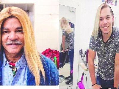 El Pibe causó furor por su alisado de película