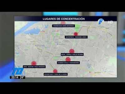 Lugares de concentración de taxistas para este martes