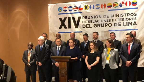 Grupo de Lima se reúne el martes en Argentina para seguir presionando a Maduro