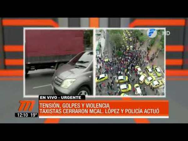 Ni ambulancias dejaron pasar los taxistas