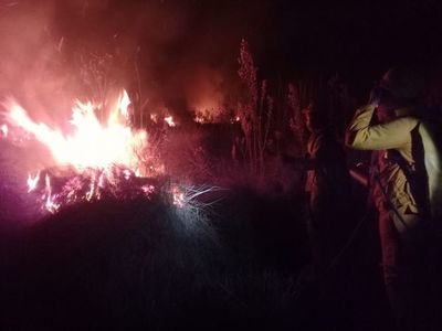 Incendio de pastizales a punto de afectar a la ciudad de Abaí - Nacionales - ABC Color