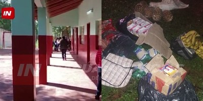 HURTAN Y ABANDONAN INSUMOS ALIMENTICIOS DE HUMILDE ESCUELA.