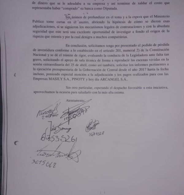 Juventud liberal pide la pérdida de investidura de Celeste Amarilla - Radio 1000 AM