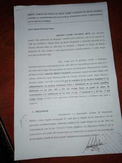 Zacarías Irun denuncia a Miguel Prieto