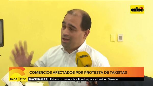 Comercios afectados por protesta de taxistas - ABC Noticias - ABC Color