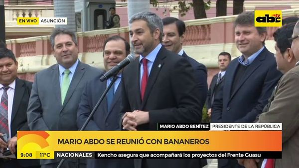 Mario Abdo se reunió con bananeros - ABC Noticias - ABC Color