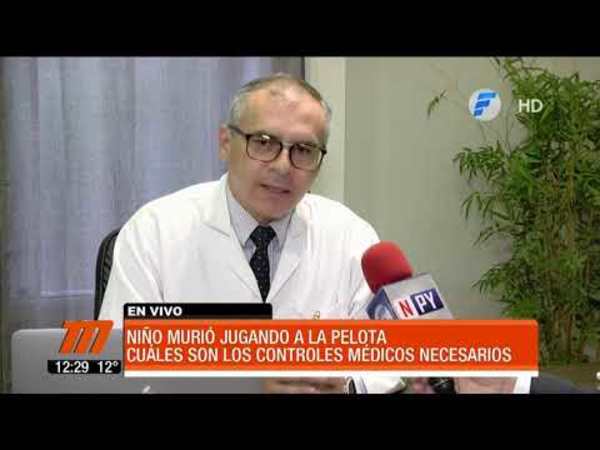 Niño murió jugando a la pelota