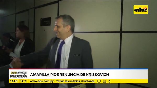 Amarilla pide renuncia de Kriskovich - ABC Noticias - ABC Color