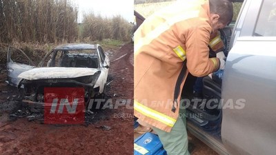 CASO ASALTO EN BELLA VISTA: VEHÍCULO QUEMADO FUE ROBADO EN BRASIL.