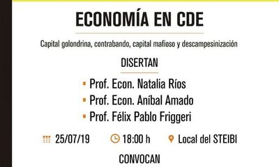 Hablarán sobre economía de Ciudad del Este