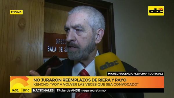 No juraron reemplazos de Riera y Payo: Miguel Fulgencio “Kencho” Rodríguez - ABC Noticias - ABC Color