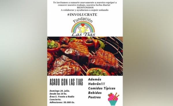 "Asado con las Tías" para cubrir gastos médicos de dos niños