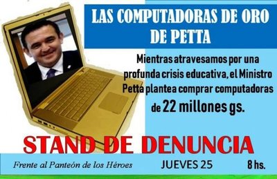 Denuncian crisis educativa y compra de computadoras costosas por parte del MEC