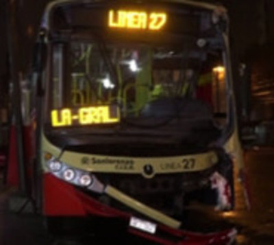 Dos buses chocan sobre avenida Eusebio Ayala - Paraguay.com