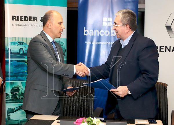 Basa y Rieder firmaron acuerdo para financiamiento de vehículos