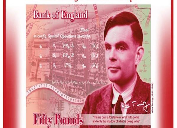 El billete de 50 libras del Reino Unido honrará al pionero de la computación Alan Turing