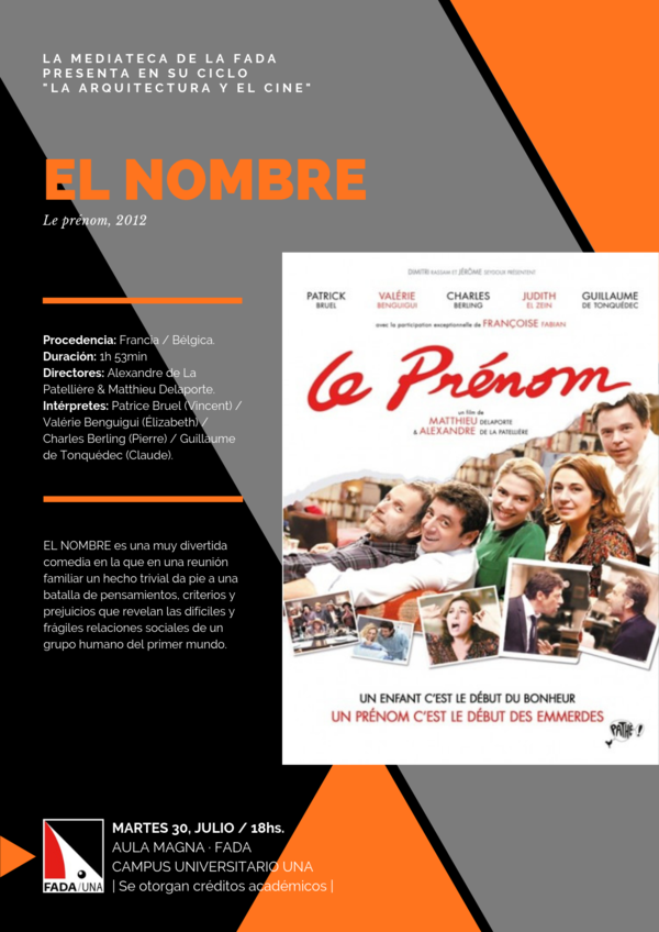 FADA proyectará «El Nombre» este martes en el Campus de la UNA | .::Agencia IP::.