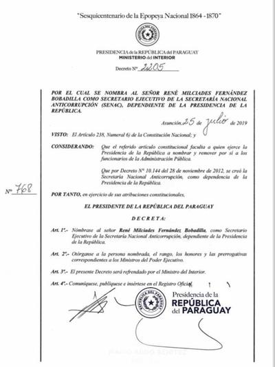 Mario Abdo nombra al fiscal René Fernández como ministro Anticorrupción - ADN Paraguayo