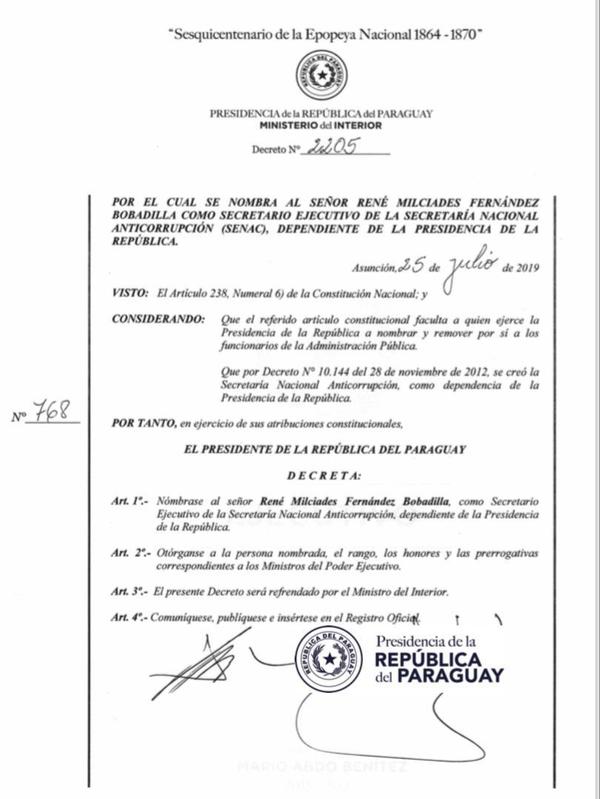 Mario Abdo nombra al fiscal René Fernández como ministro Anticorrupción - ADN Paraguayo
