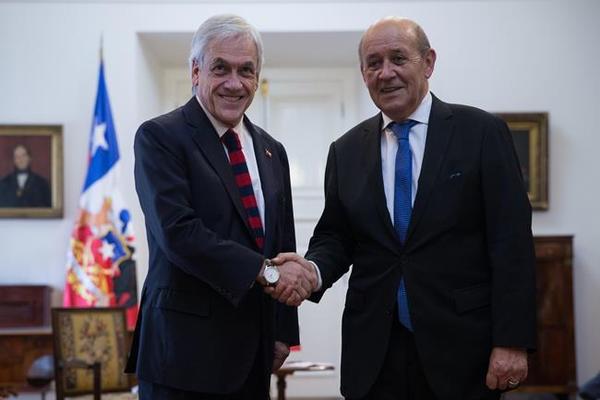 El presidente chileno y el canciller francés analizan Cumbre del G7 y COP25 | .::Agencia IP::.