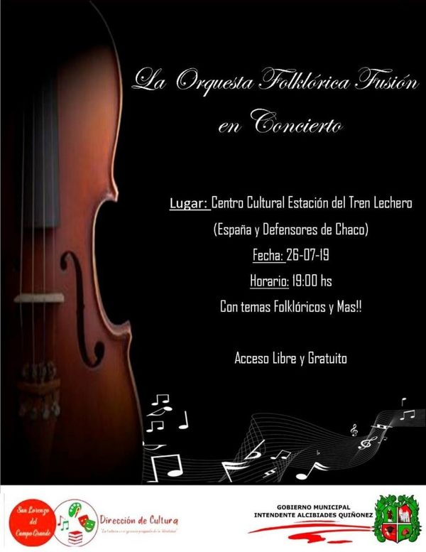 Esta noche habrá concierto en el Centro Cultural Tren Lechero | San Lorenzo Py