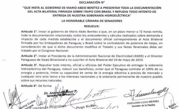 Ministros deberán explicar acuerdo secreto ante el Parlamento