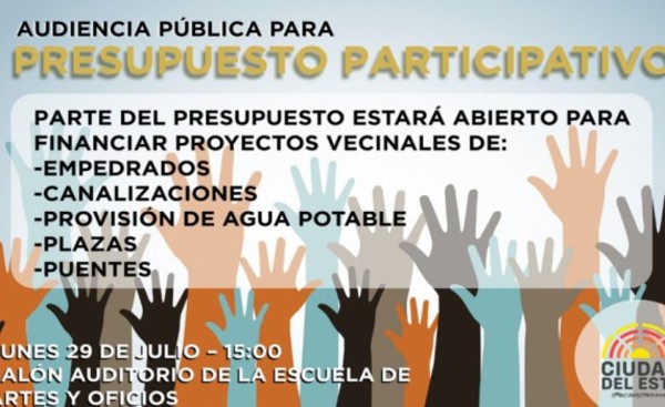 Audiencia pública para Presupuesto Participativo Municipal en CDE
