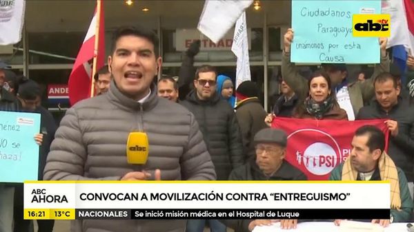 Convocan a movilización “contra acuerdo entreguista” - ABC Noticias - ABC Color