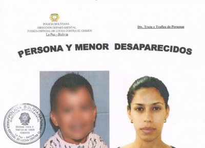 Desaparecen madre e hijo que debían volver de Bolivia