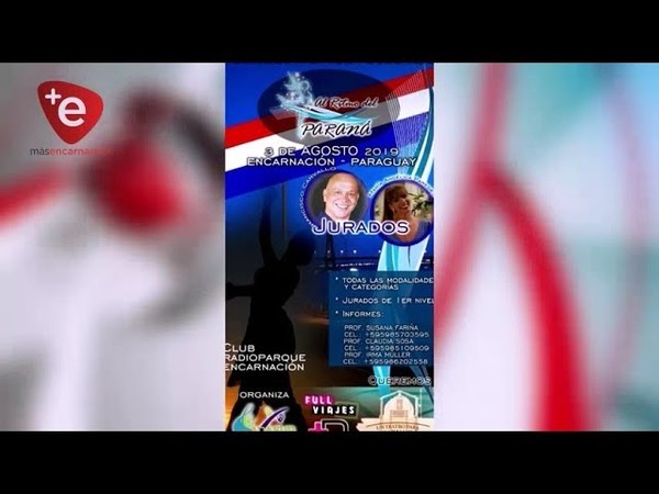 AL RITMO DEL PARANA: CONCURSO INTERNACIONAL DE DANZAS EL 03 DE AGOSTO