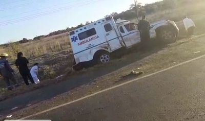 Paciente falleció tras vuelco de ambulancia en Caaguazú