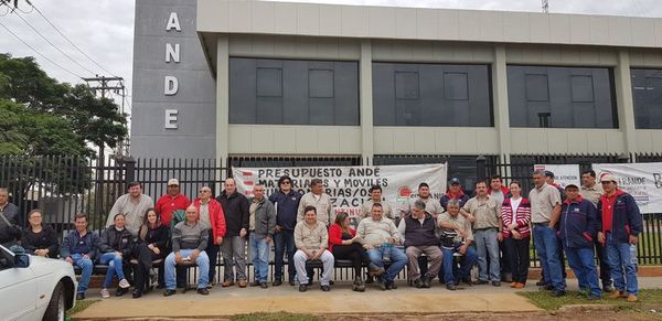 Movilización de funcionarios de la ANDE en Villarrica contra acuerdo bilateral - Nacionales - ABC Color