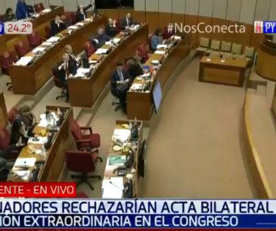 Senado rechaza el acta bilateral de Itaipú
