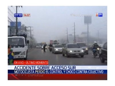 Motociclista fallece tras accidente en Acceso Sur