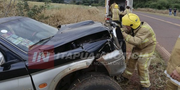VUELCO DE CAMIONETA DEJÓ 3 HERIDOS EN CAP. MEZA