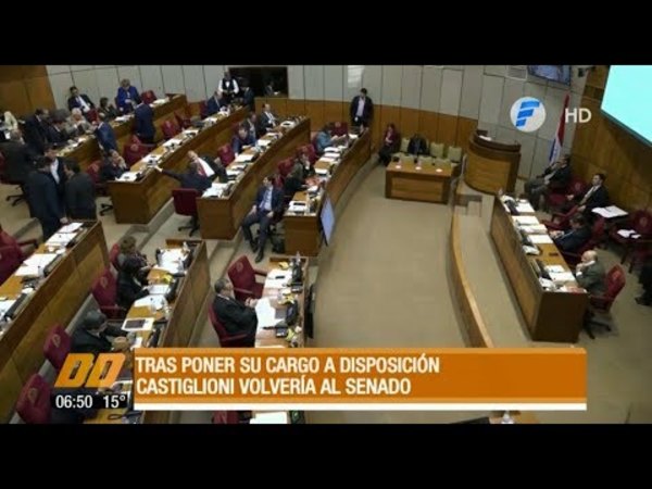 Castiglioni volvería al Senado