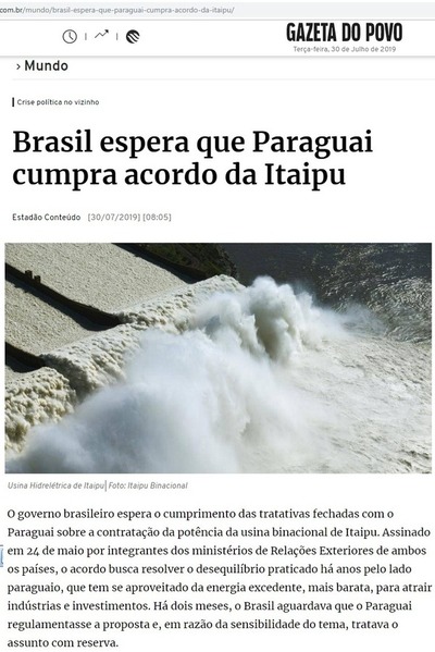 En Brasil piden a Bolsonaro que no dé marcha atrás en torno a acta secreta que firmó con Abdo - ADN Paraguayo