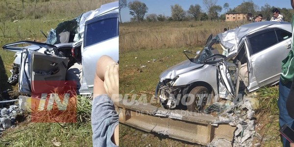 COLISIÓN DEJA SIN VIDA A UNA ESTUDIANTE DE 18 AÑOS EN SAN PEDRO DEL PARANÁ