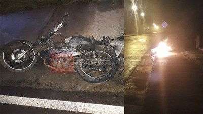HURTAN MOTOCICLETA Y LA QUEMAN EN LA COSTANERA