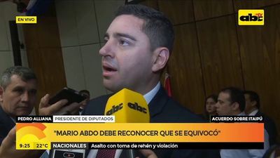 “Mario Abdo debe reconocer que se equivocó” - ABC Noticias - ABC Color