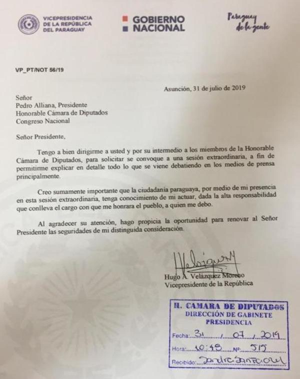 Vicepresidente pide a Diputados que lo convoquen para dar explicaciones sobre acta de Itaipú - ADN Paraguayo