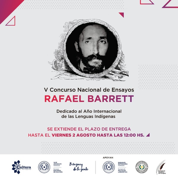 Este viernes cierra el plazo del Concurso Nacional de Ensayos “Rafael Barrett” | .::Agencia IP::.